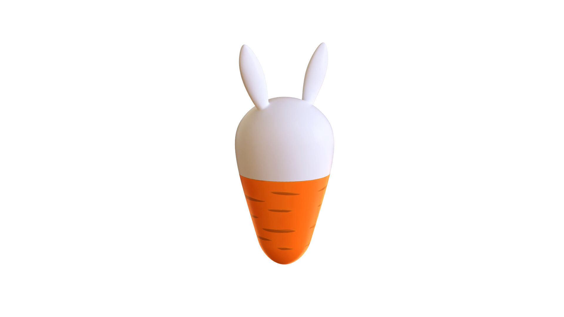 Easter Rabbit Carrot Low-poly 3D model_10
