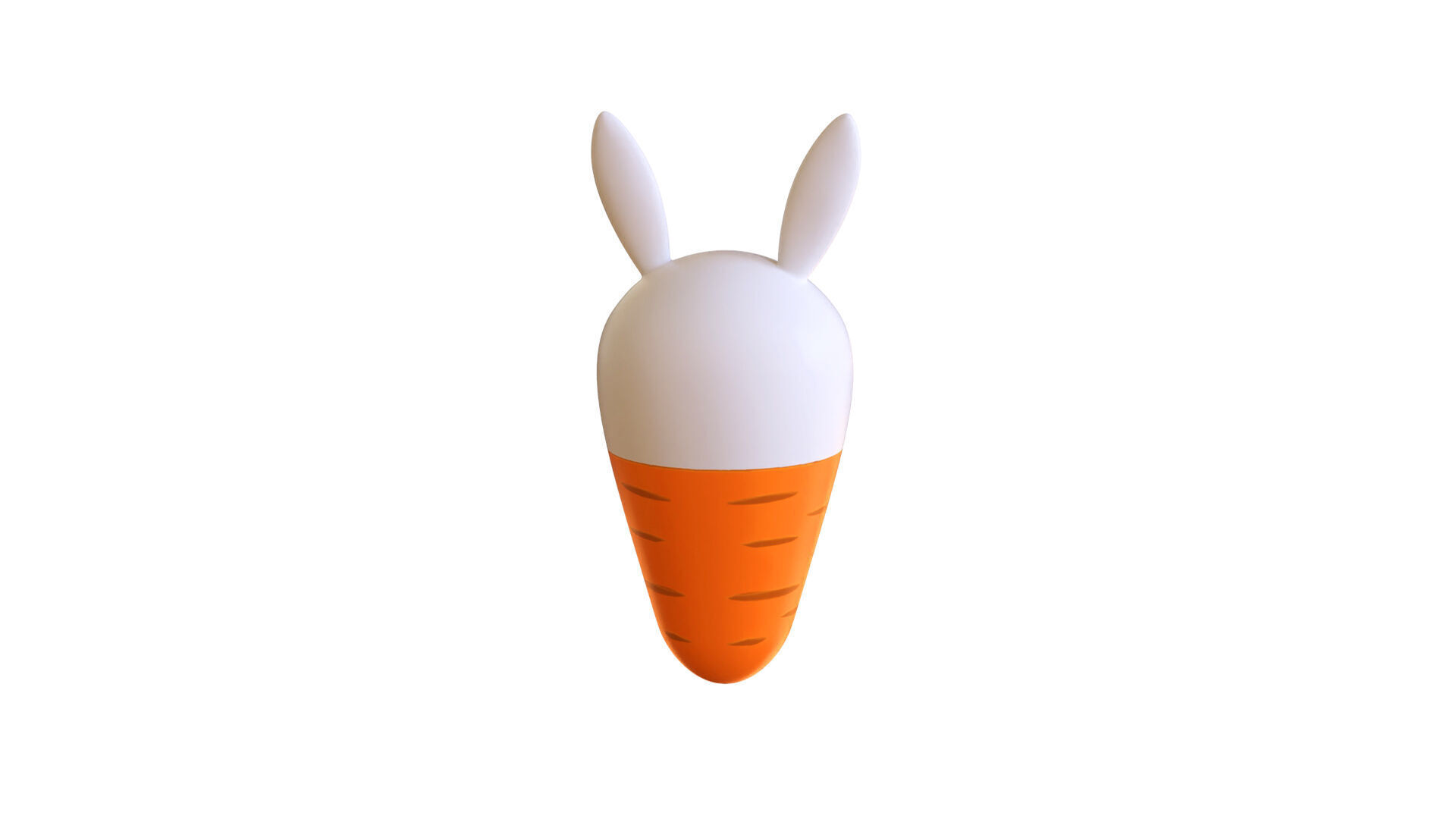 Easter Rabbit Carrot Low-poly 3D model_12