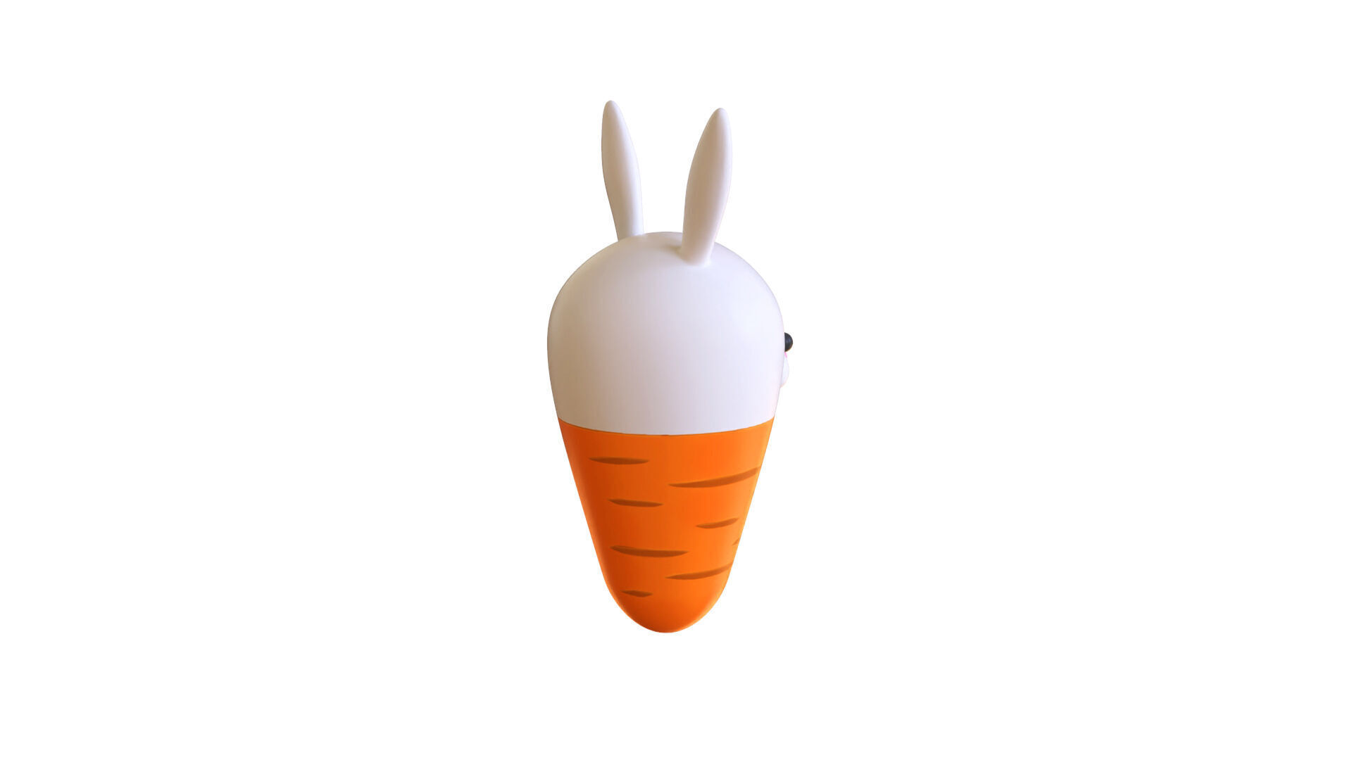 Easter Rabbit Carrot Low-poly 3D model_14