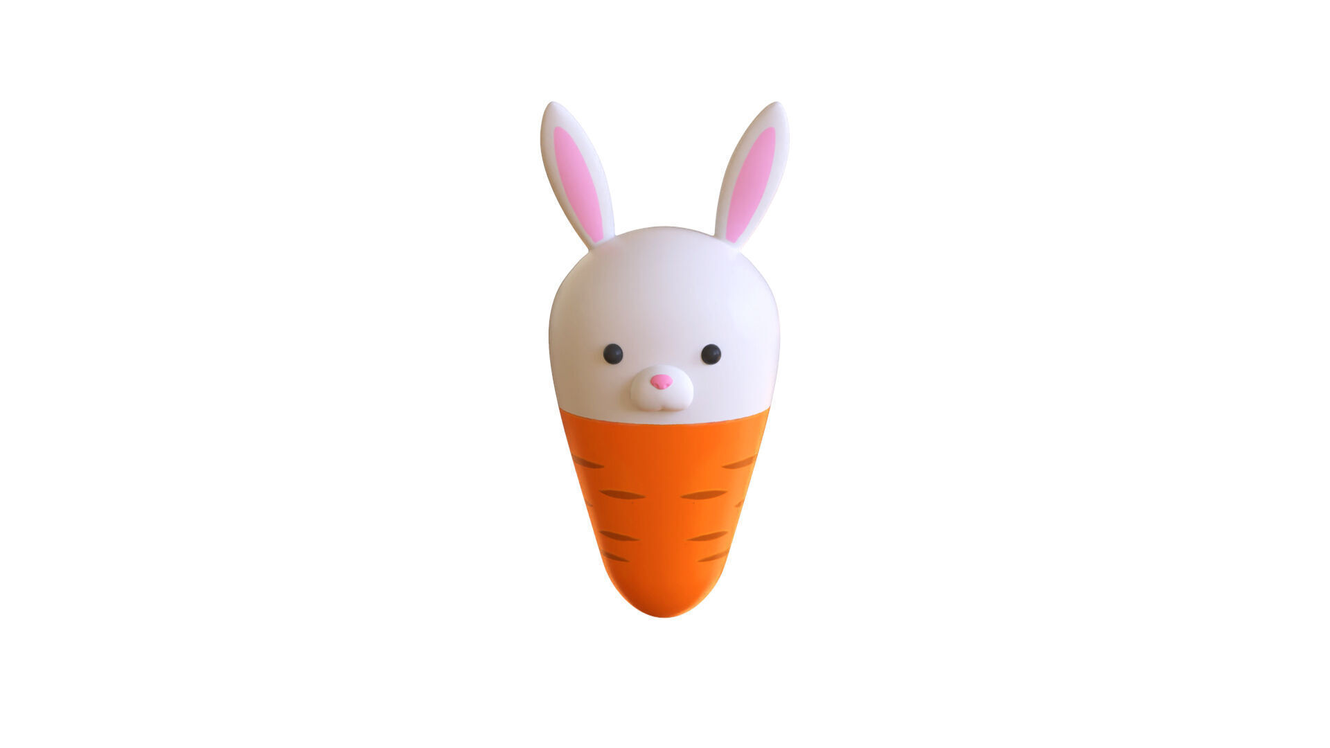 Easter Rabbit Carrot Low-poly 3D model_1