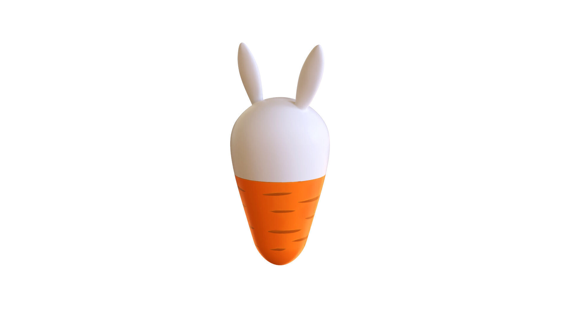 Easter Rabbit Carrot Low-poly 3D model_13