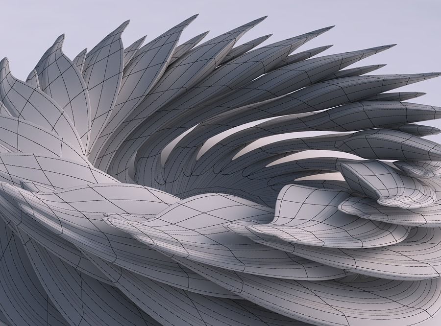 Bowl two layered flower with beveled edges wide middle 3D print model_5