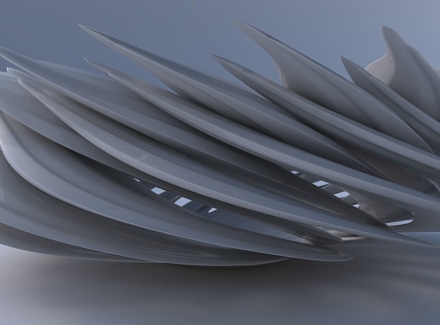 Bowl two layered flower with beveled edges wide middle 3D print model_4