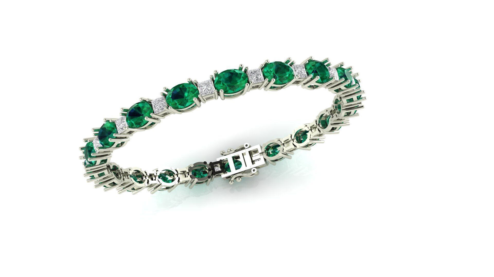 Tennis Bracelet 3D print model_4