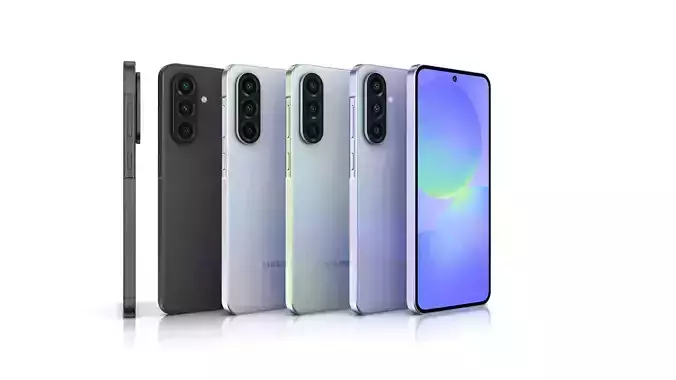 Samsung Galaxy A36 5G all color Low-poly 3D model