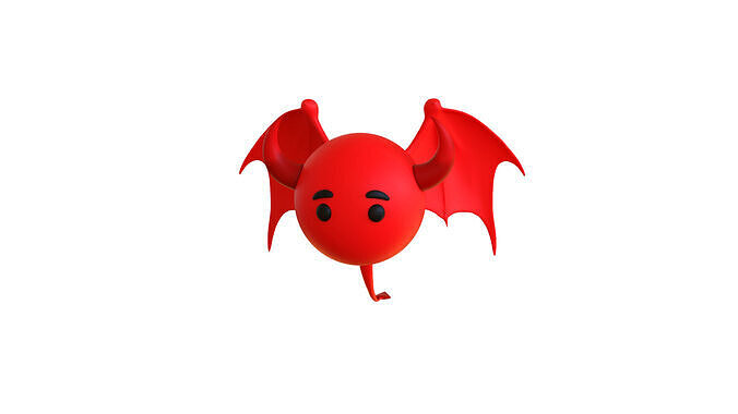 Devil Mascot  Low-poly 3D model