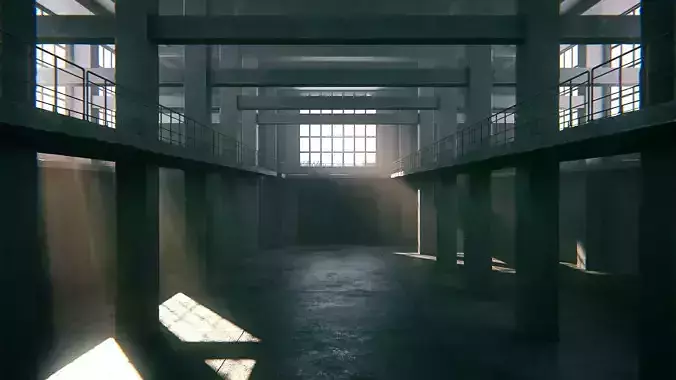 Hangar 03 PBR Low-poly 3D model