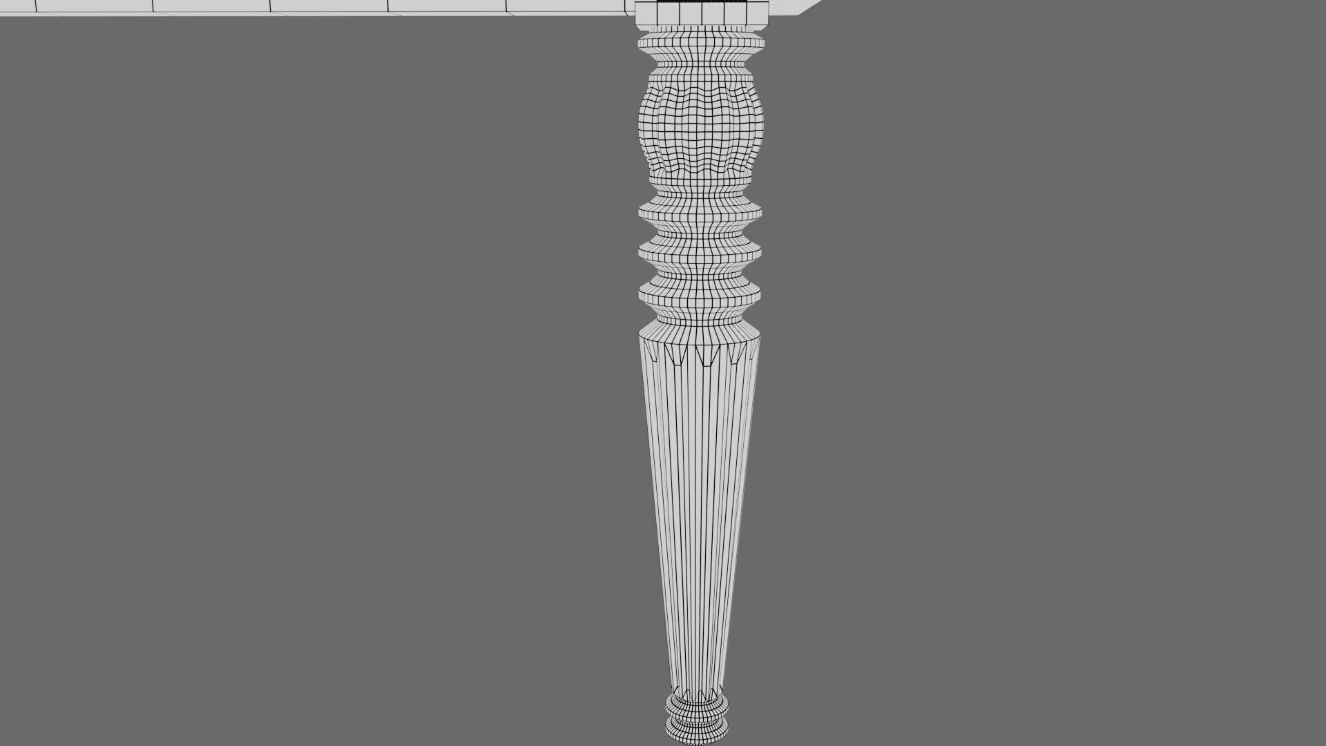 Classical dining table set 3D model_16