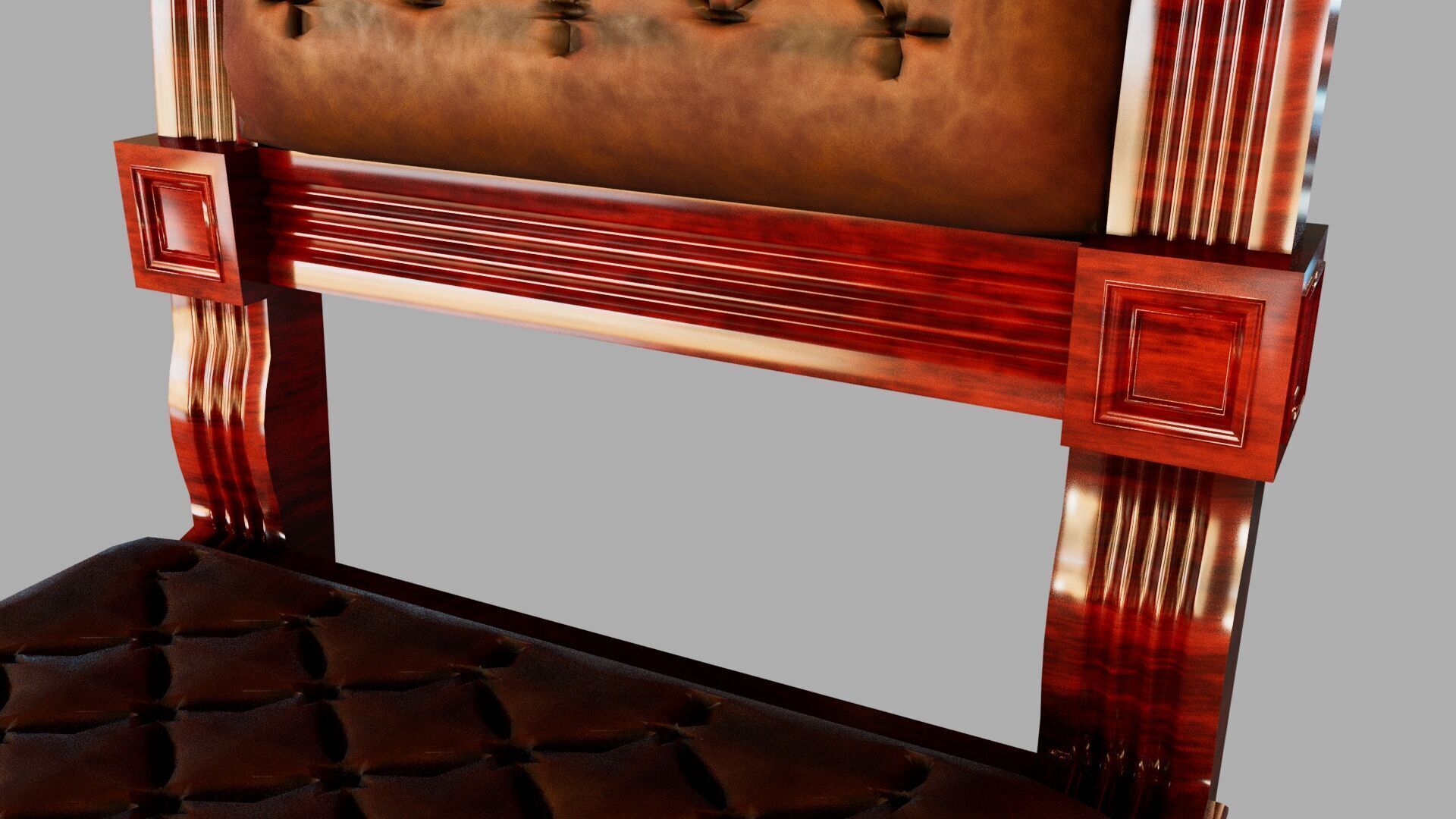 Classical dining table set 3D model_11