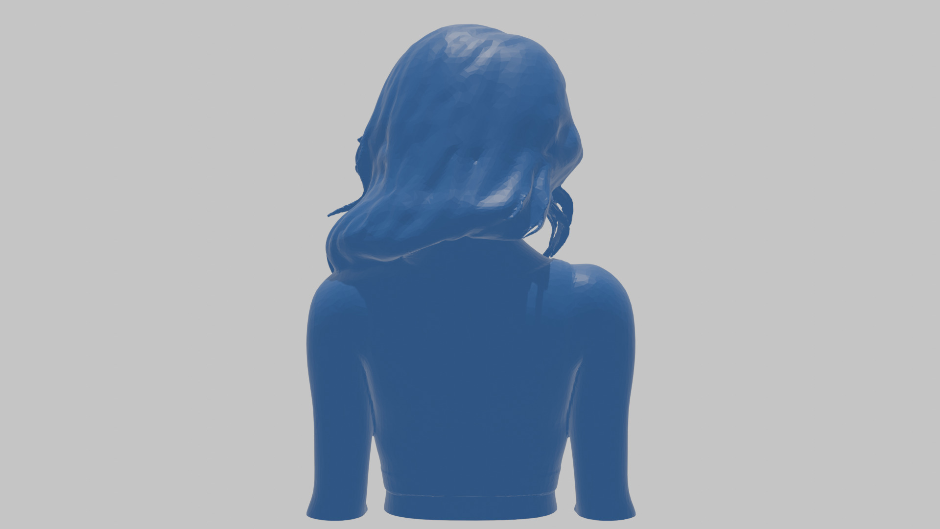 Beautiful Young Anime Girl Realistic Head and Body Bust  2 Pack Low-poly 3D model_57
