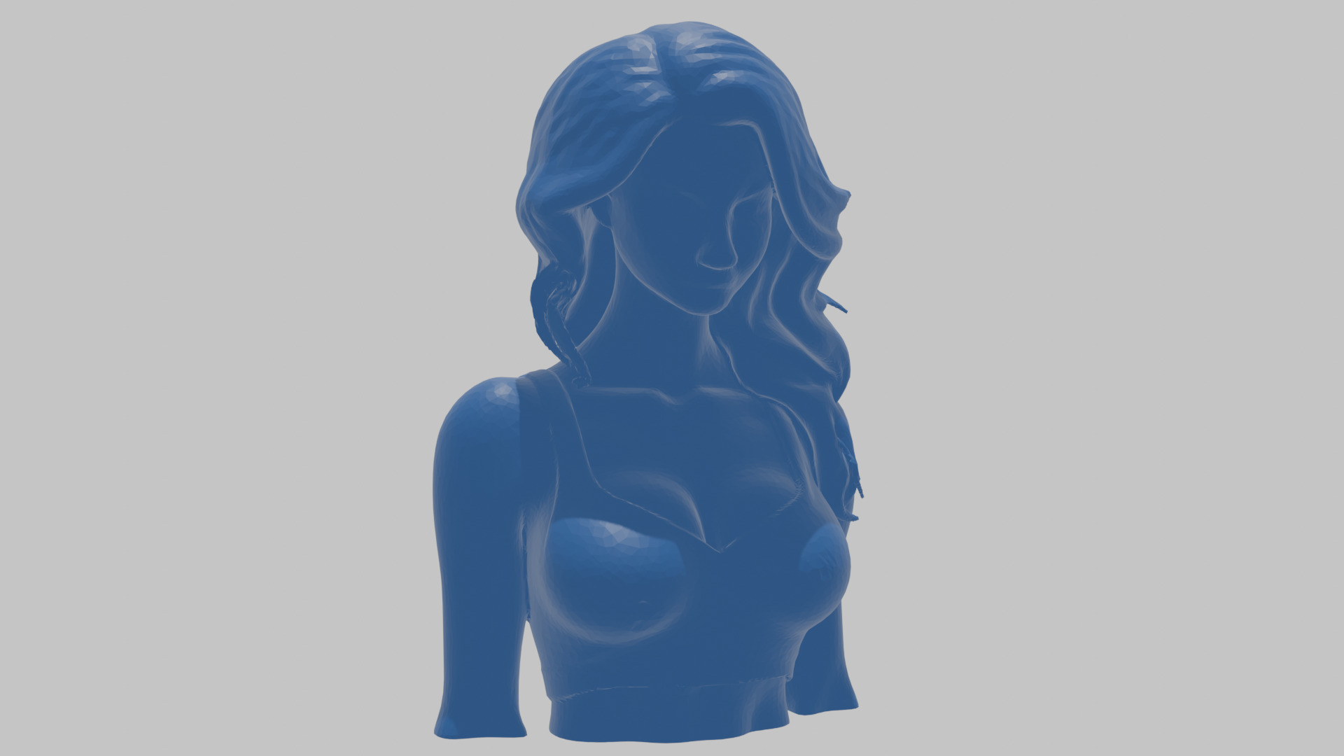 Beautiful Young Anime Girl Realistic Head and Body Bust  2 Pack Low-poly 3D model_47