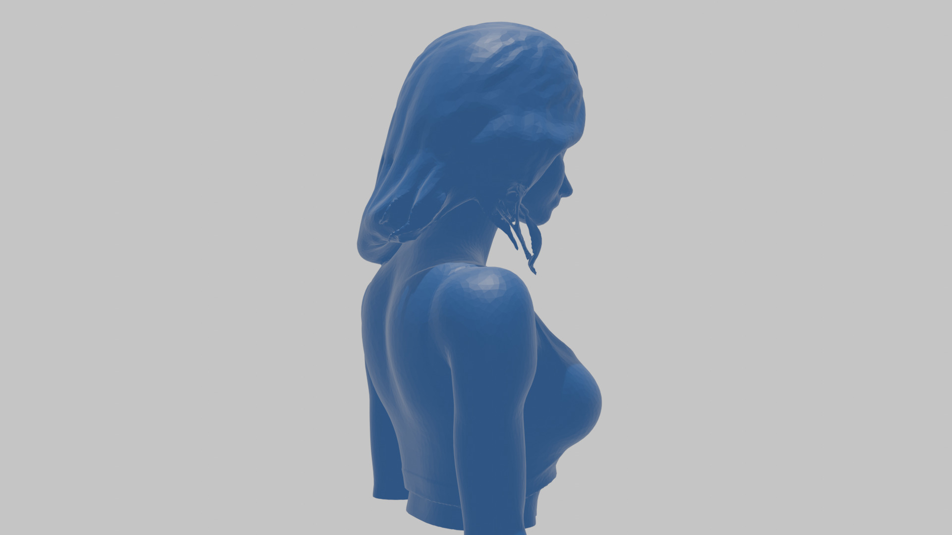 Beautiful Young Anime Girl Realistic Head and Body Bust  2 Pack Low-poly 3D model_50