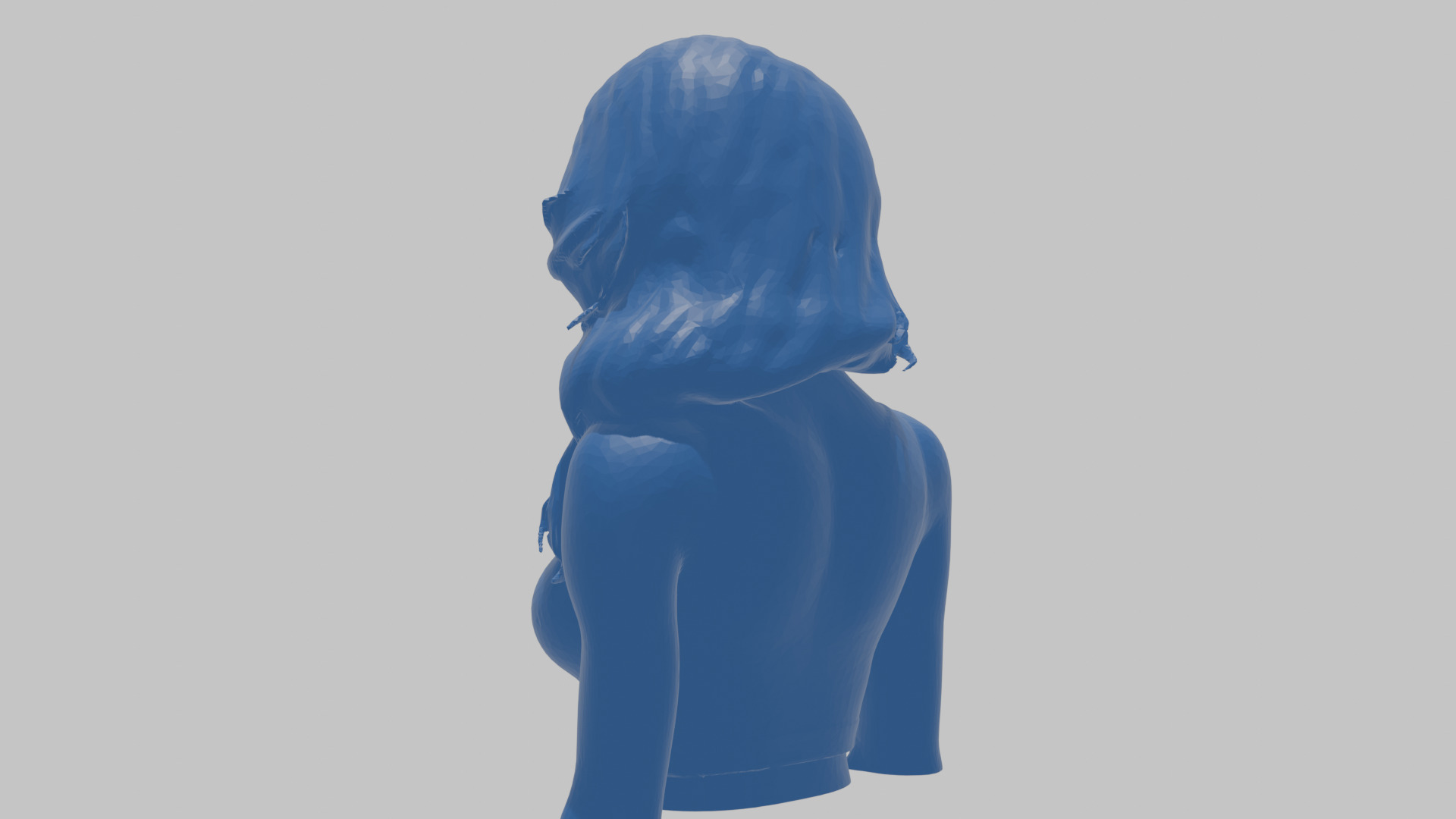 Beautiful Young Anime Girl Realistic Head and Body Bust  2 Pack Low-poly 3D model_61