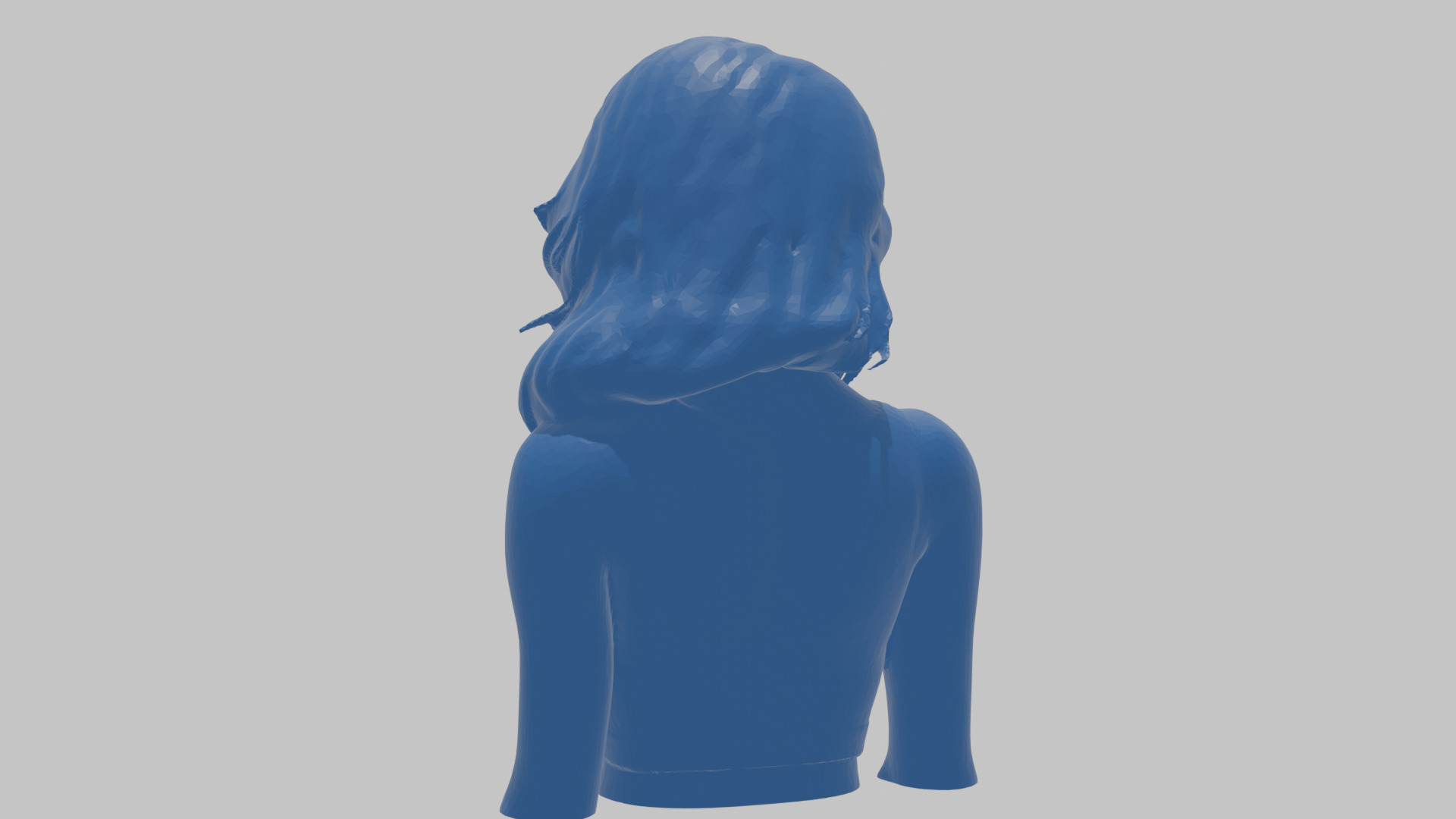 Beautiful Young Anime Girl Realistic Head and Body Bust  2 Pack Low-poly 3D model_56