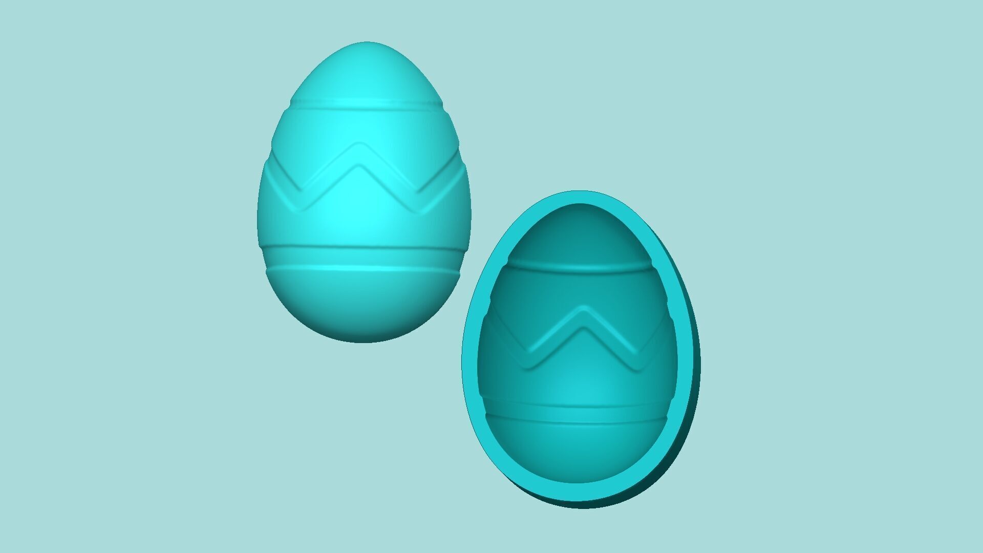 10 Easter Eggs Molds - Silicon Maker - Template 3D print model_17