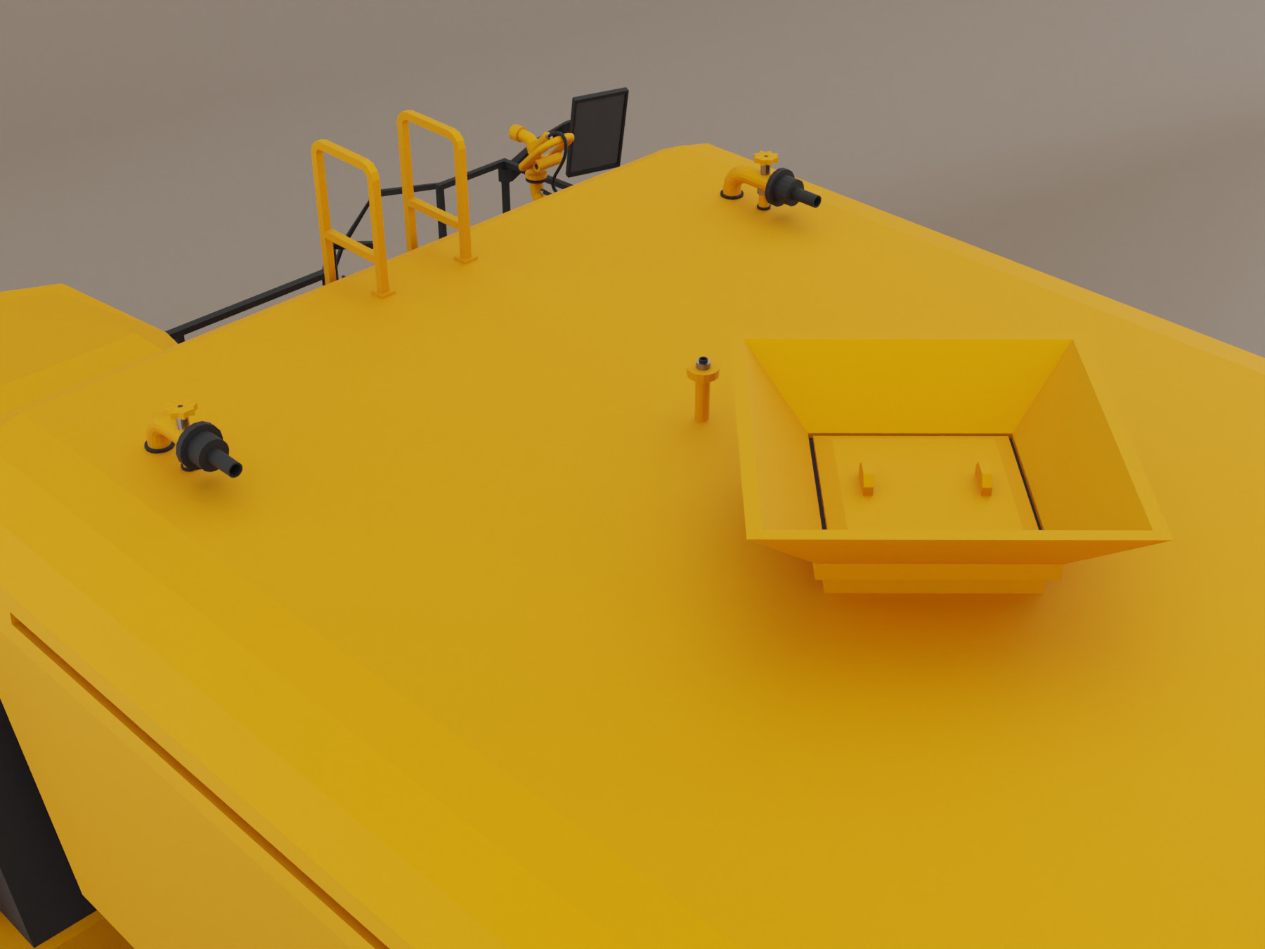 Off-Highway Water Truck - Heavy Vehicle Low-poly 3D model_10