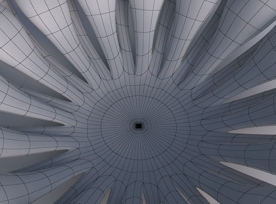 Bowl two layered flower squeezed 3D print model_6