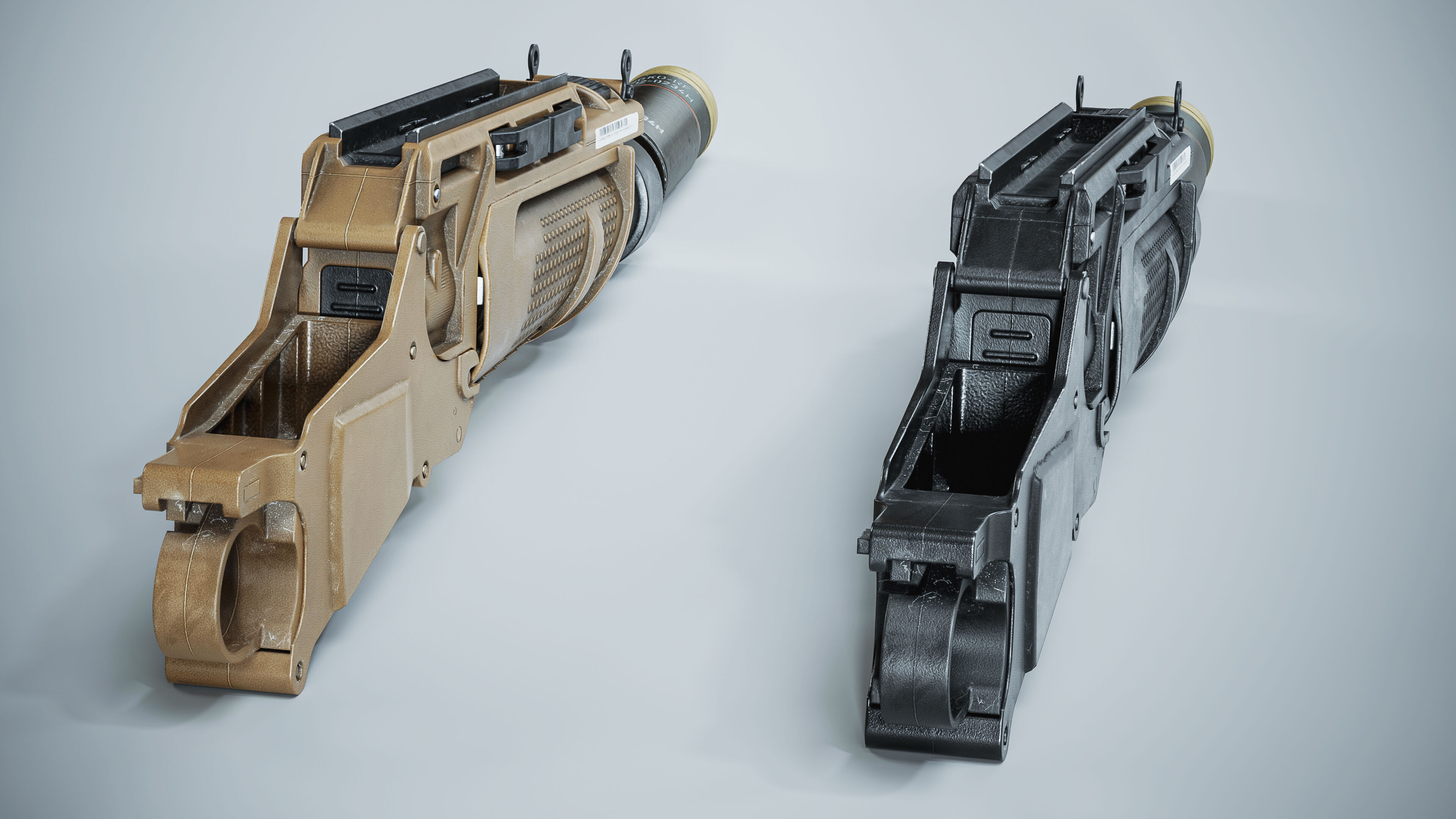 grenade launcher FN 40 GL Low-poly 3D model_7