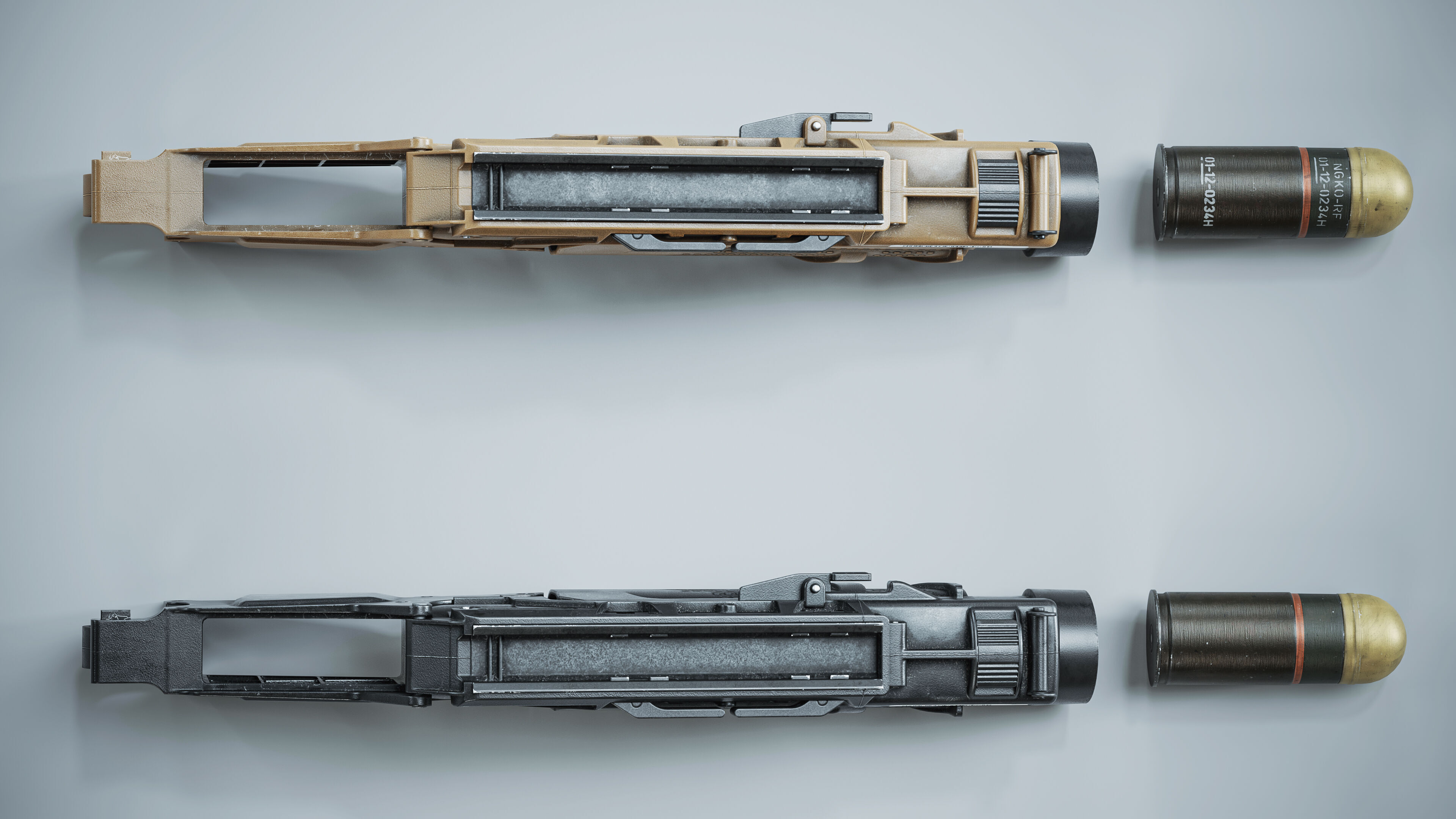 grenade launcher FN 40 GL Low-poly 3D model_6