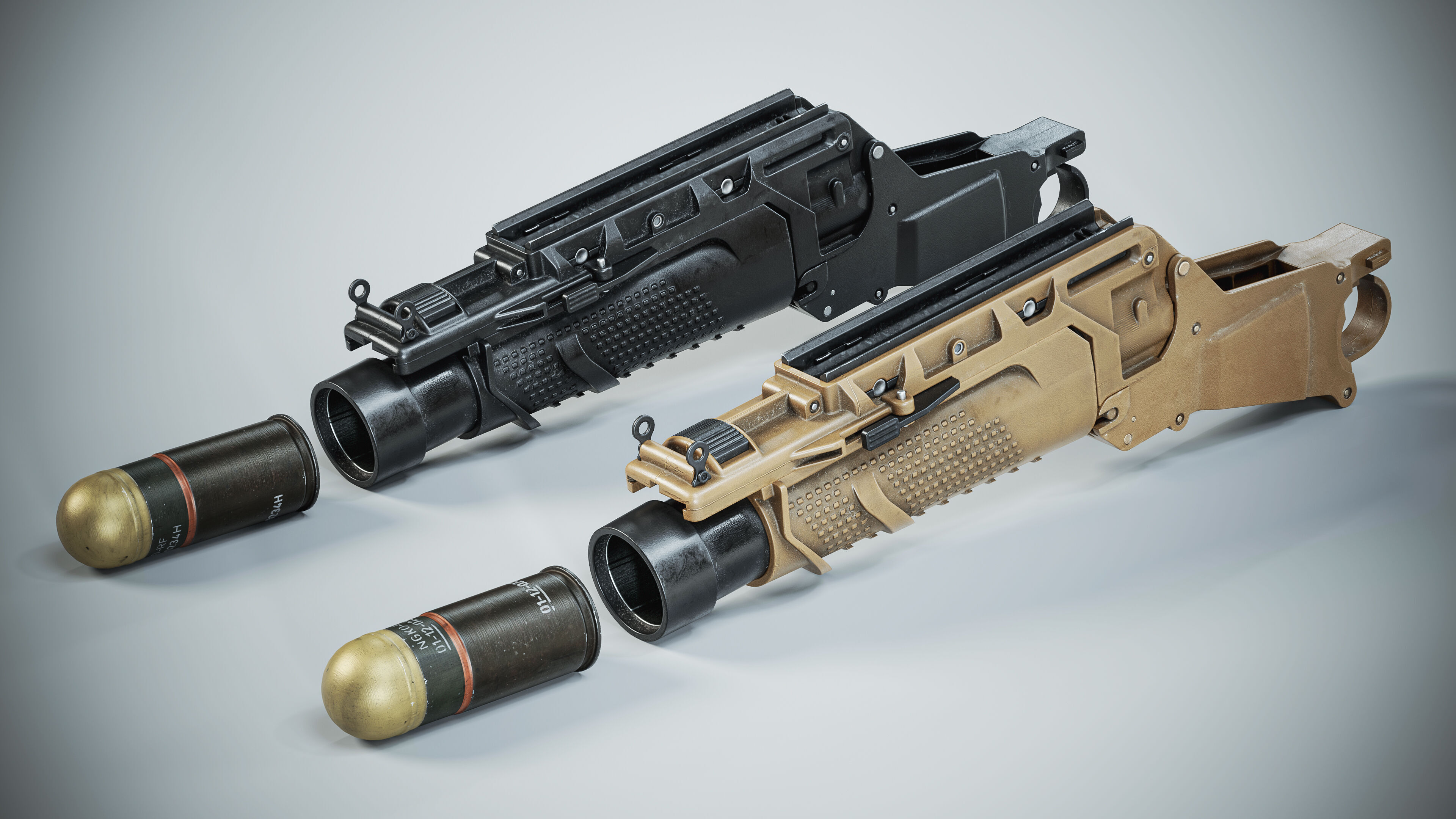 grenade launcher FN 40 GL Low-poly 3D model_2