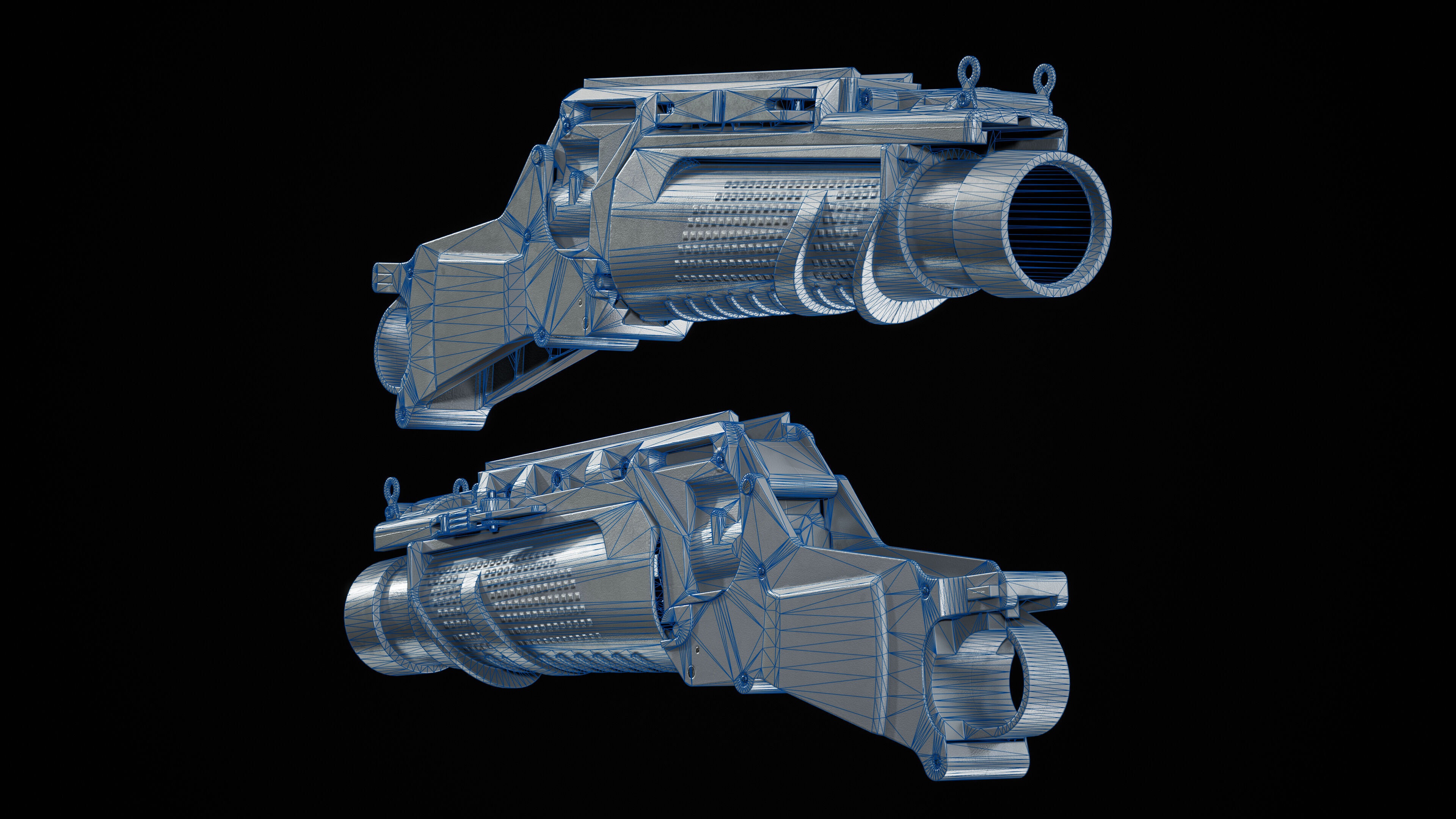 grenade launcher FN 40 GL Low-poly 3D model_14