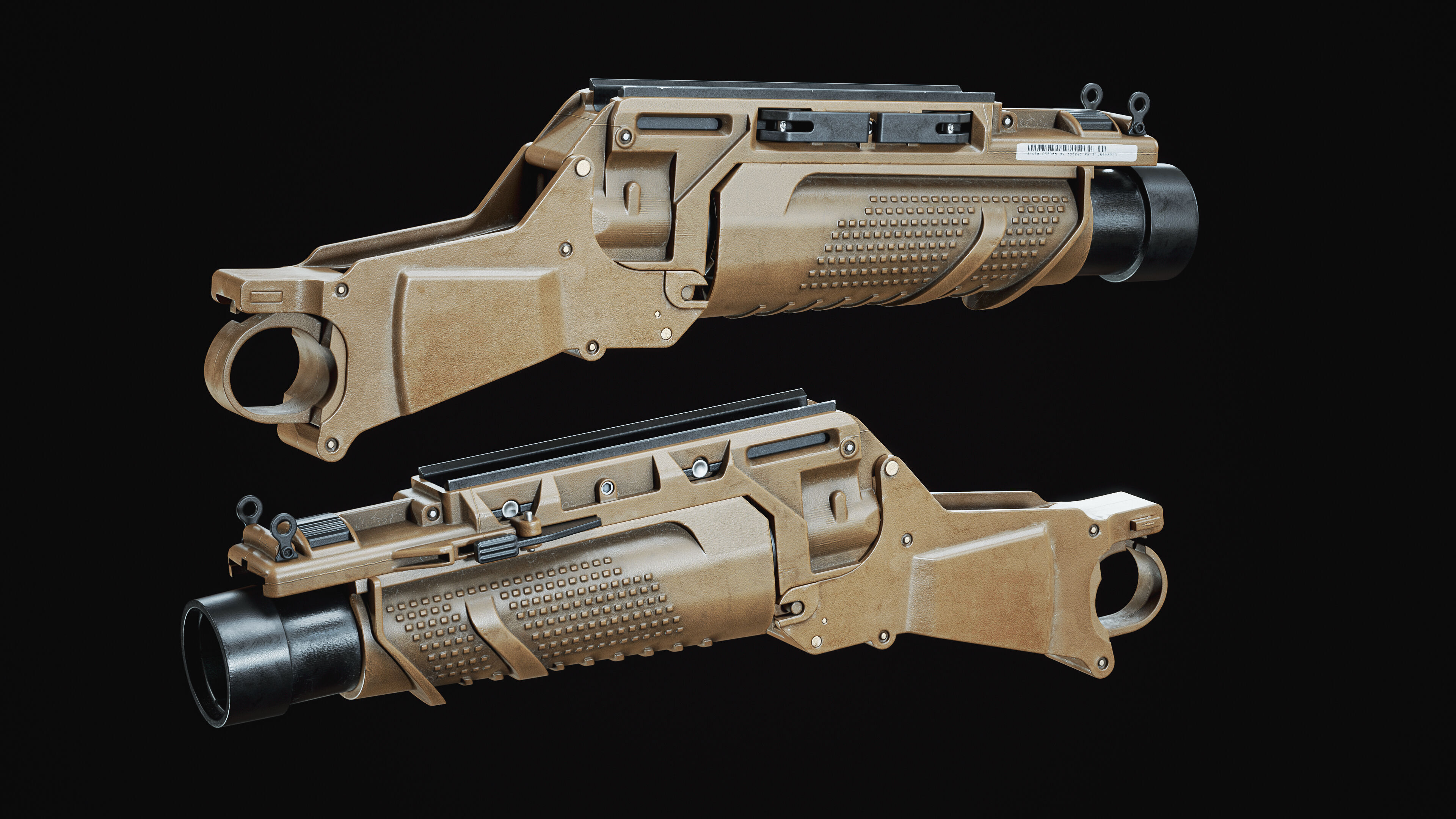 grenade launcher FN 40 GL Low-poly 3D model_9