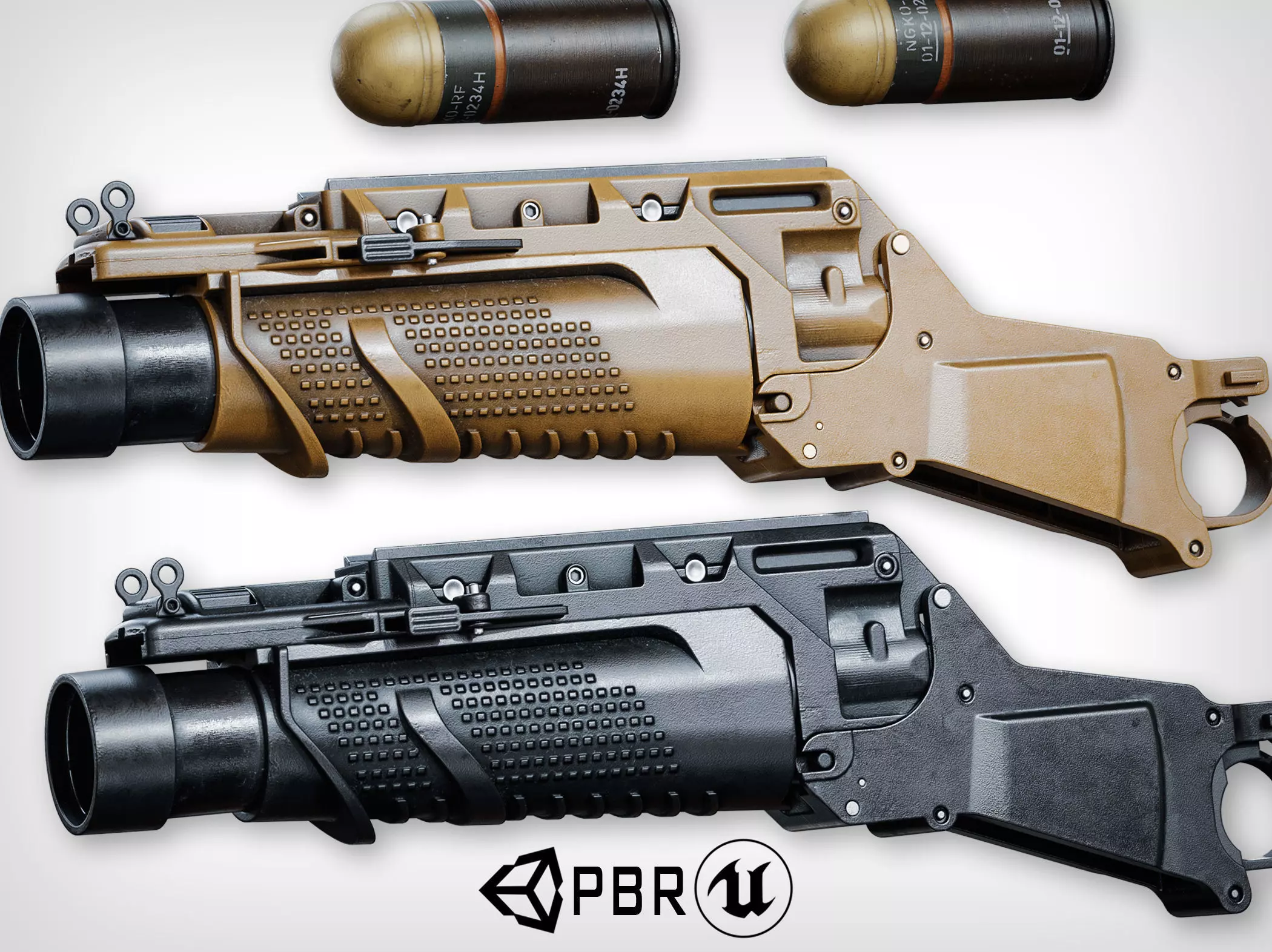 grenade launcher FN 40 GL Low-poly 3D model_0