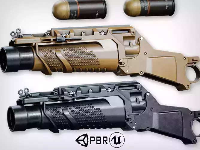 grenade launcher FN 40 GL Low-poly 3D model