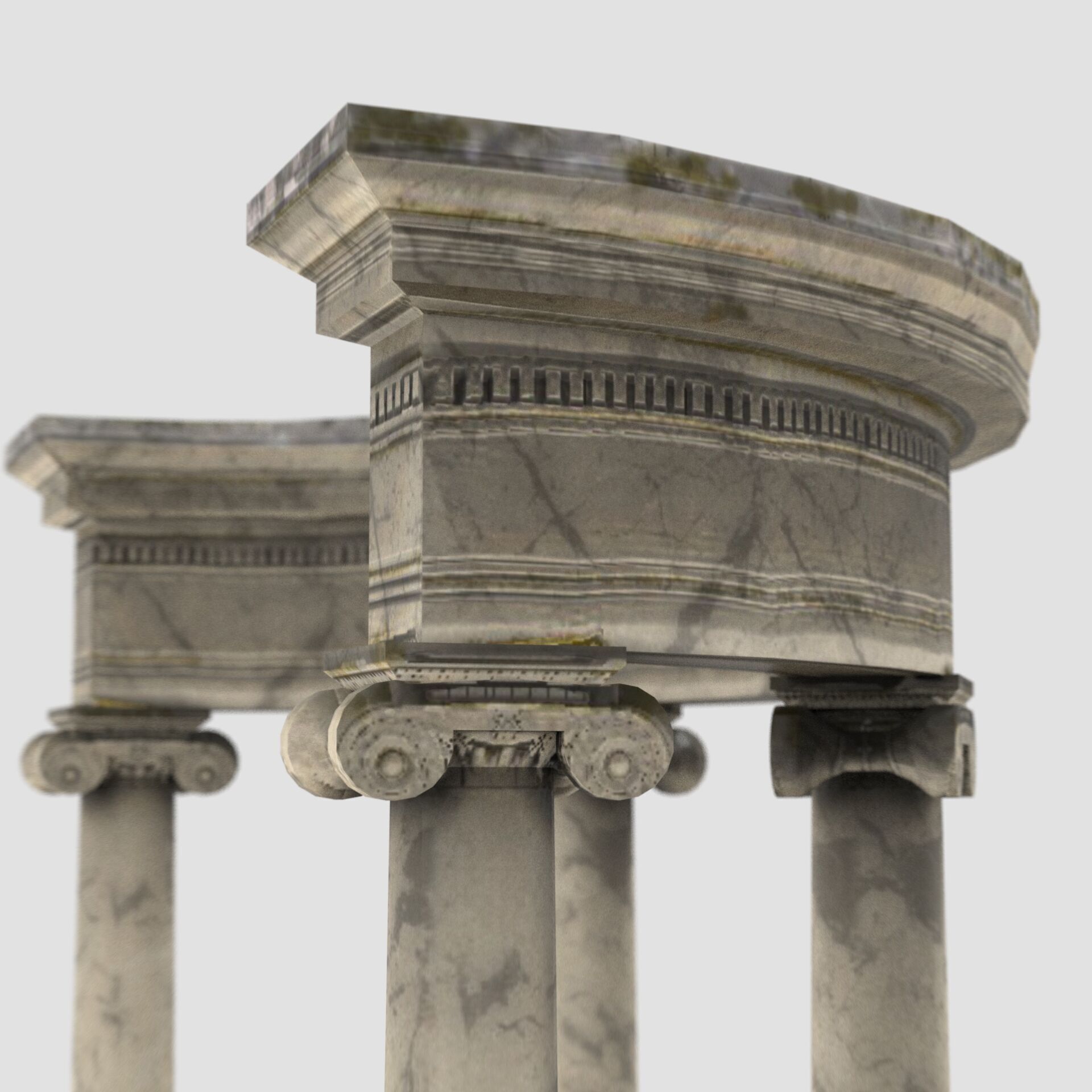 Neoclassical Circular Pavilion Low poly Low-poly 3D model_3