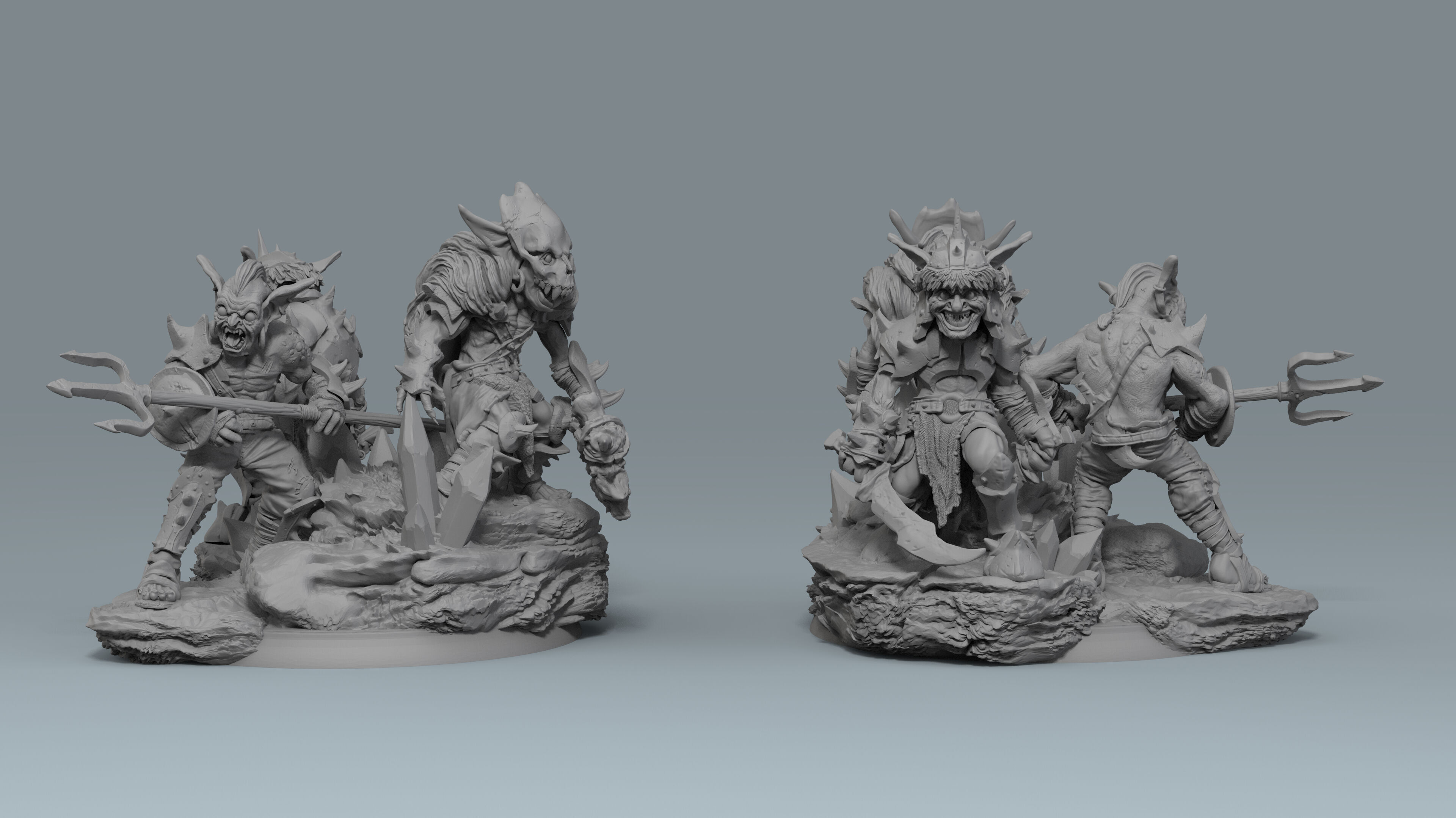 Mine War part 1 - Goblin Attack Characters 3D print model_20