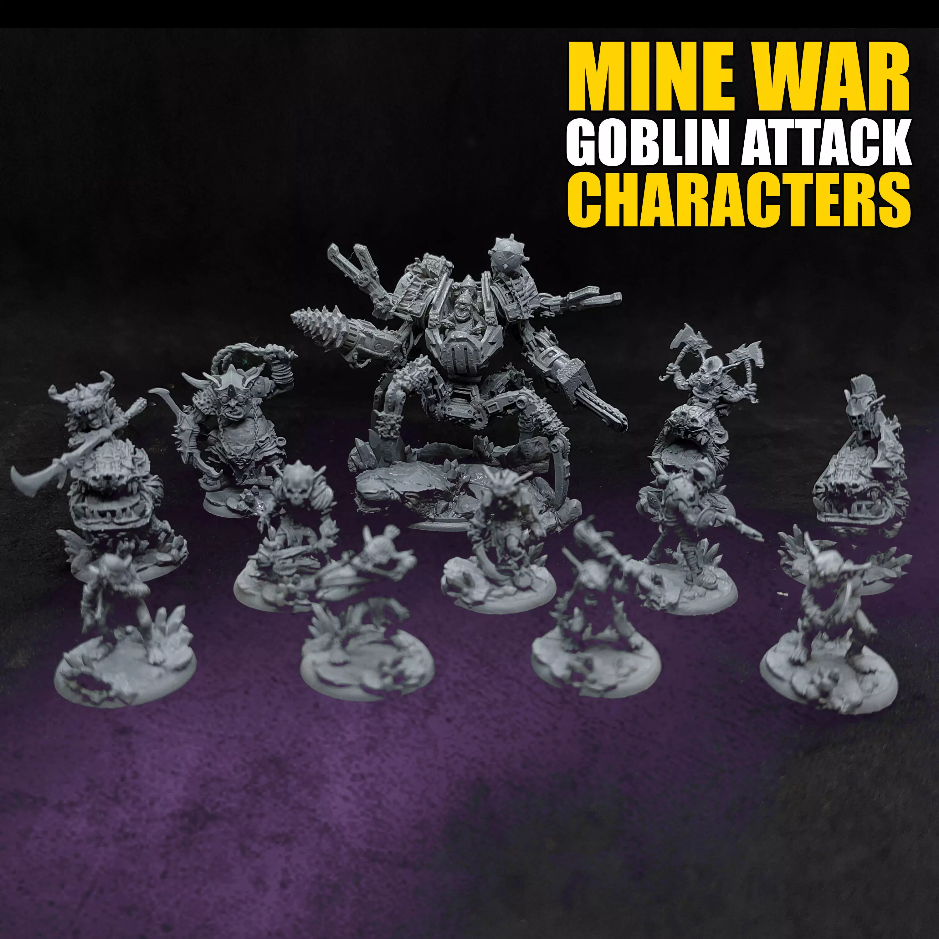 Mine War part 1 - Goblin Attack Characters 3D print model_0