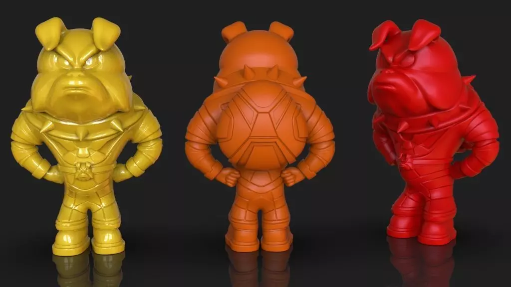 Pitbull 3D Model for 3D Printing 3D print model