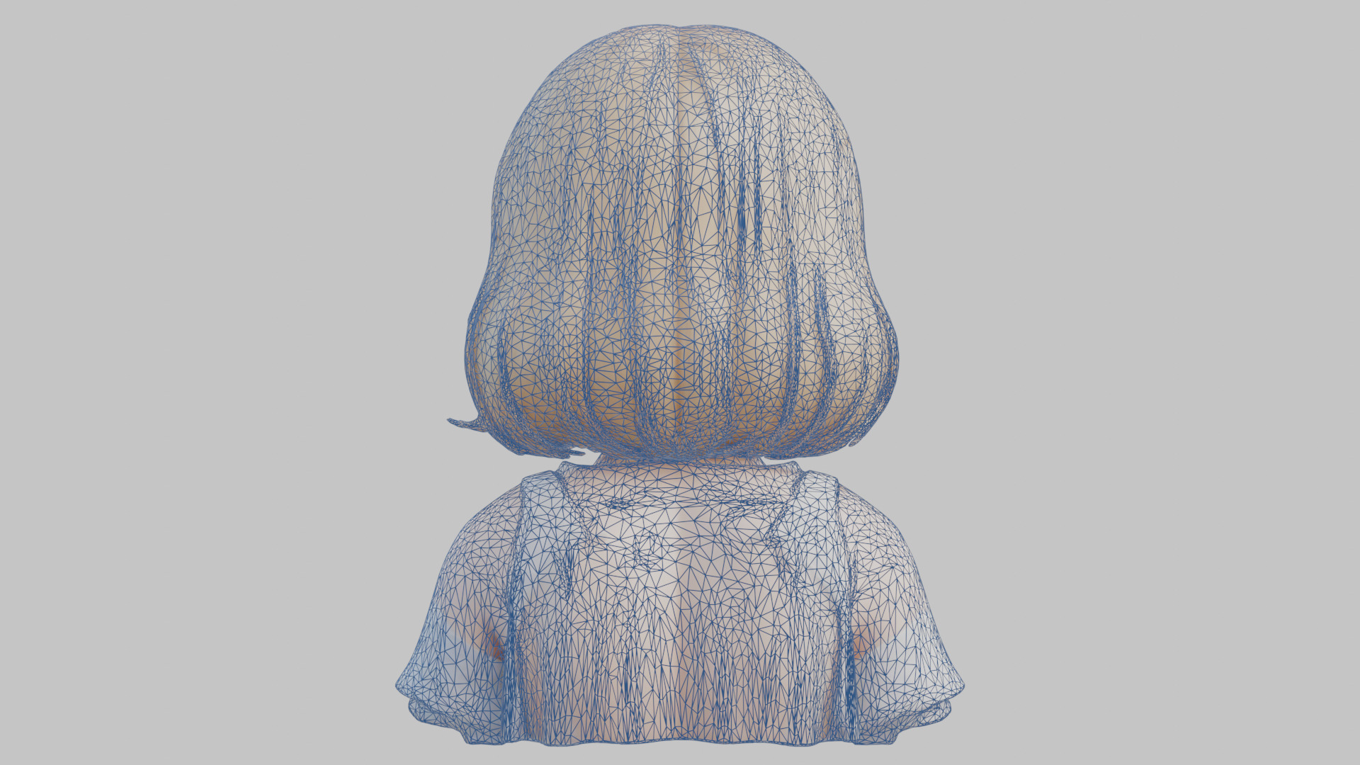 Child Anime Girl Realistic Head and Body Bust  2 Pack Low-poly 3D model_41