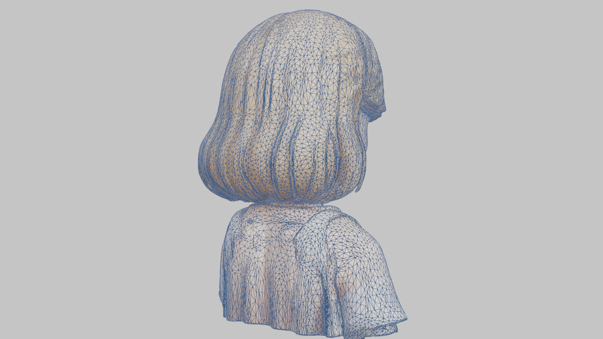 Child Anime Girl Realistic Head and Body Bust  2 Pack Low-poly 3D model_39