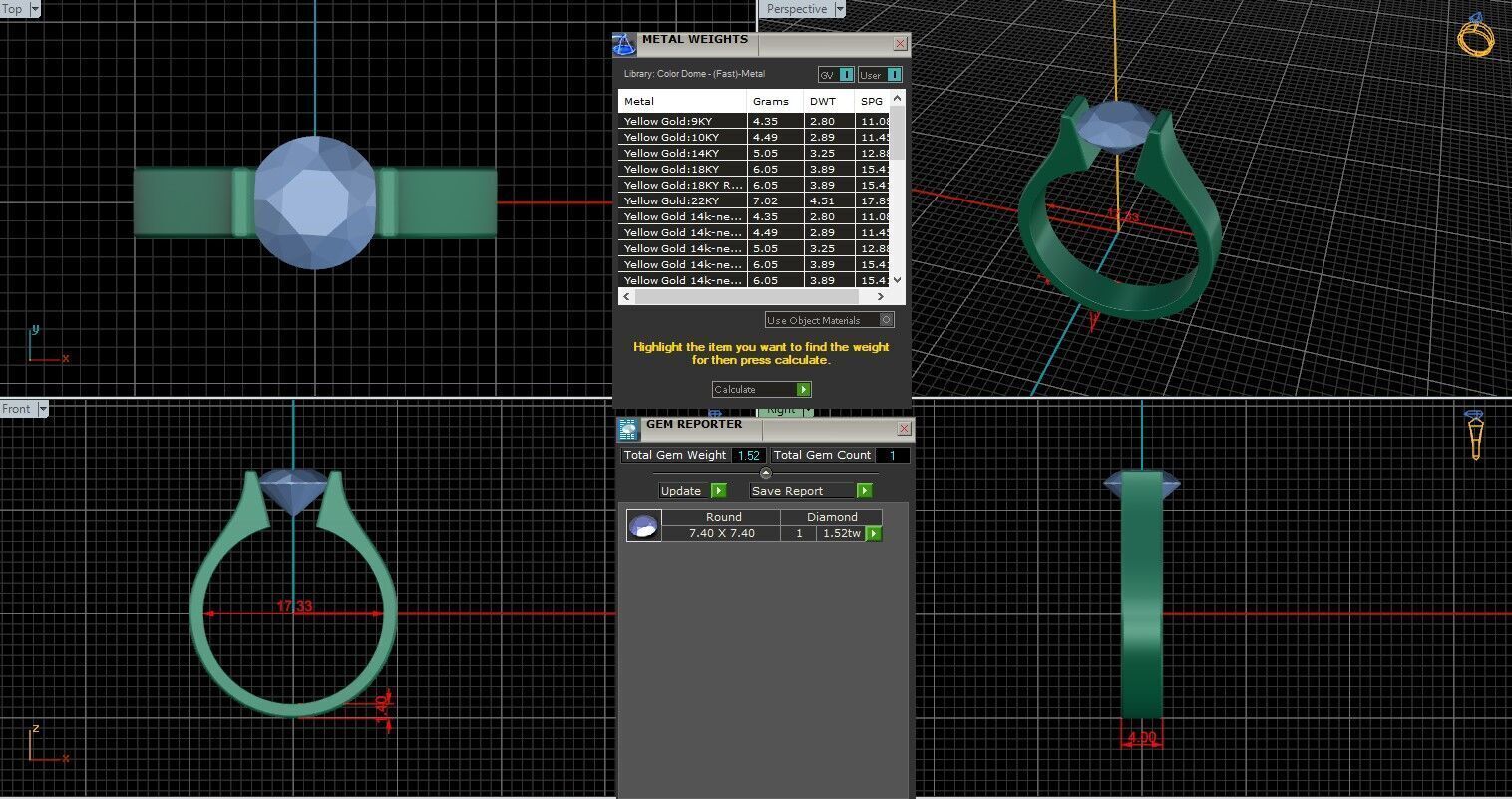 Round Diamond Tension Setting Solitaire Ring  3D print model_25