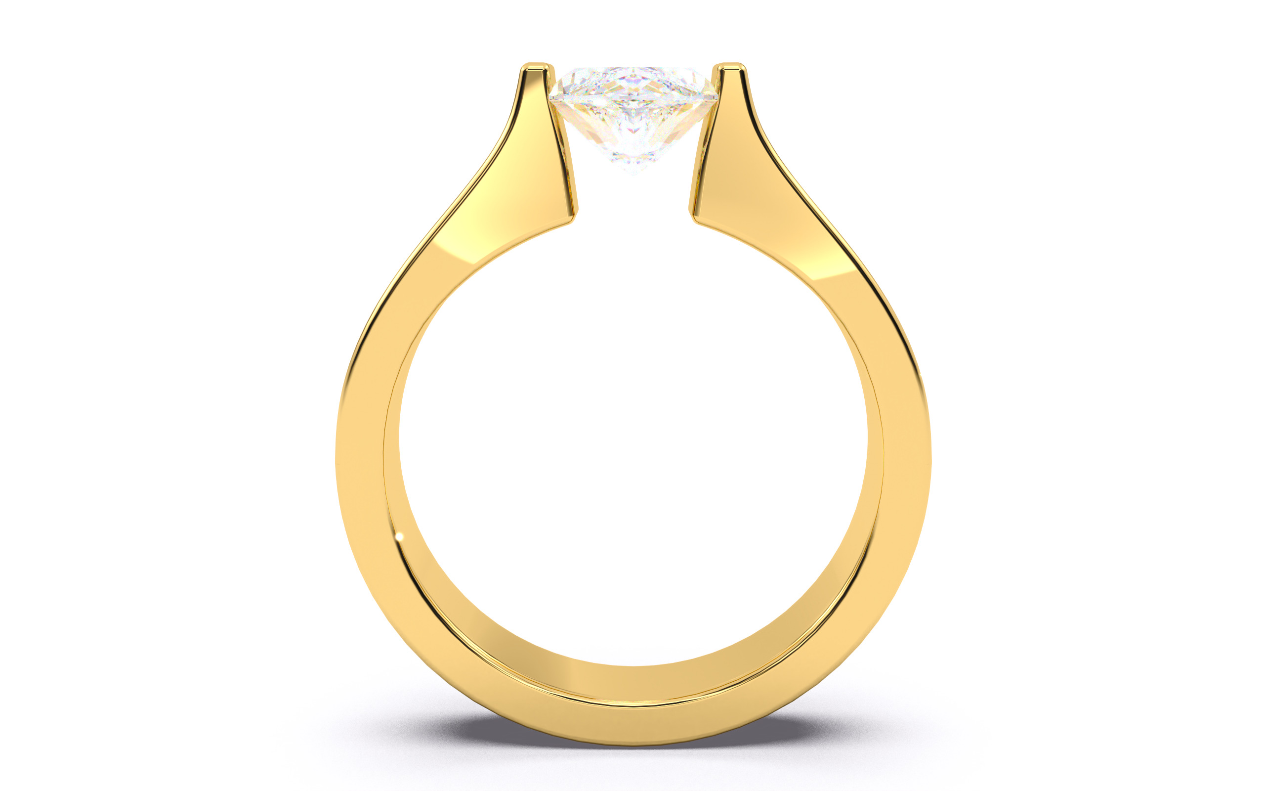Marquise Diamond Tension Setting Solitaire Ring 3D print model_23