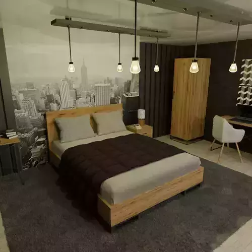 Bed Art in Head Ascet 3D model