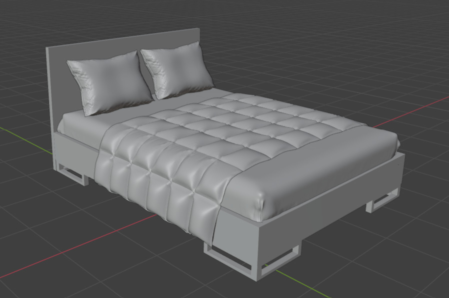Bed Art in Head Ascet 3D model_14
