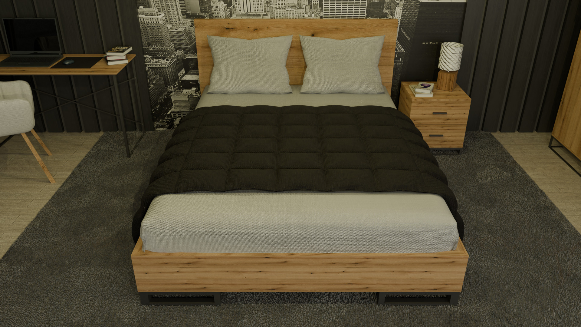 Bed Art in Head Ascet 3D model_2
