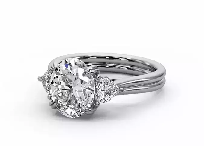 Oval cut engagement ring
