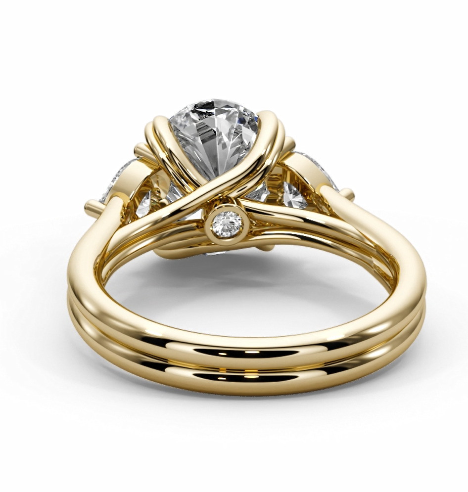Oval cut engagement ring 3D print model_12