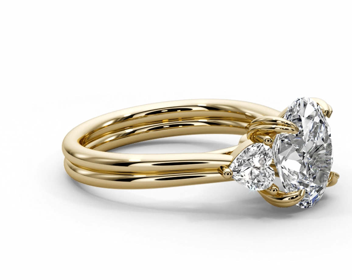 Oval cut engagement ring 3D print model_13
