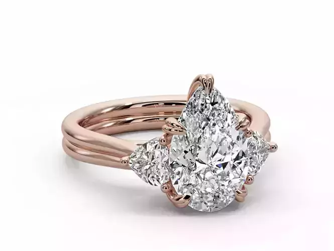 Pear diamond engagement ring