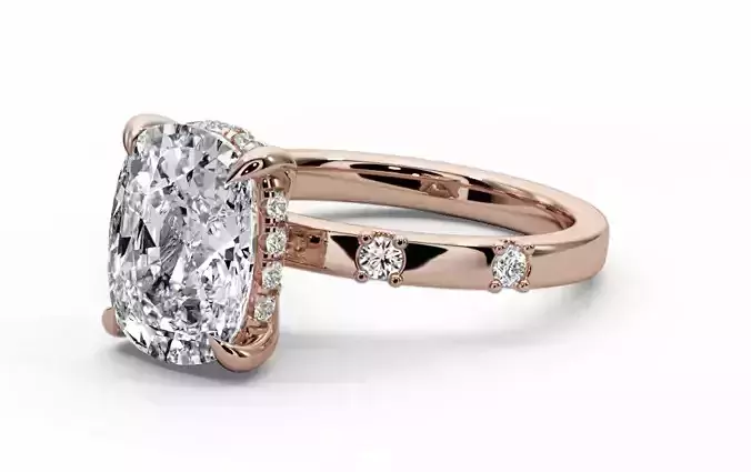 Cushion engagement ring