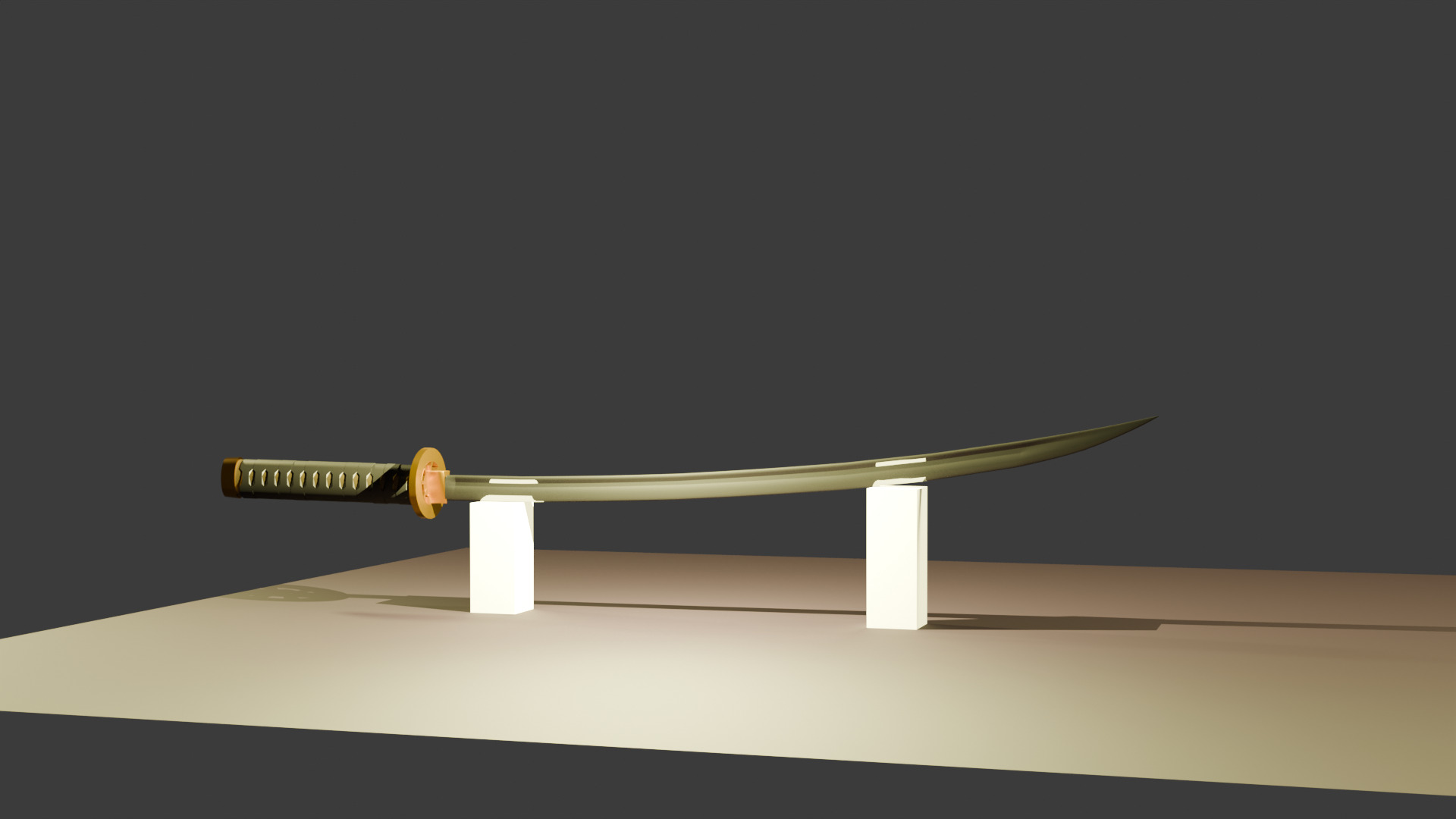 Low-Poly Katana 3D Model Low-poly 3D model_1
