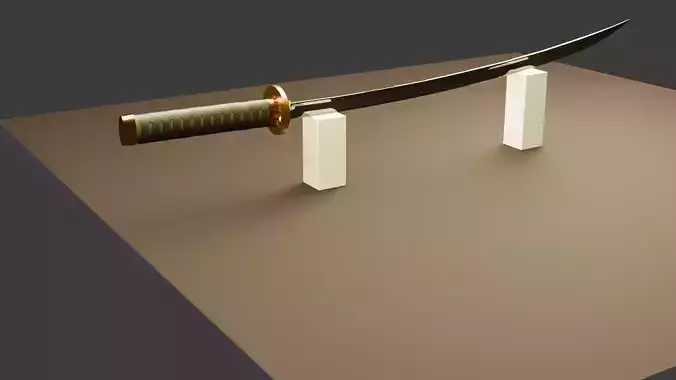 Low-Poly Katana 3D Model