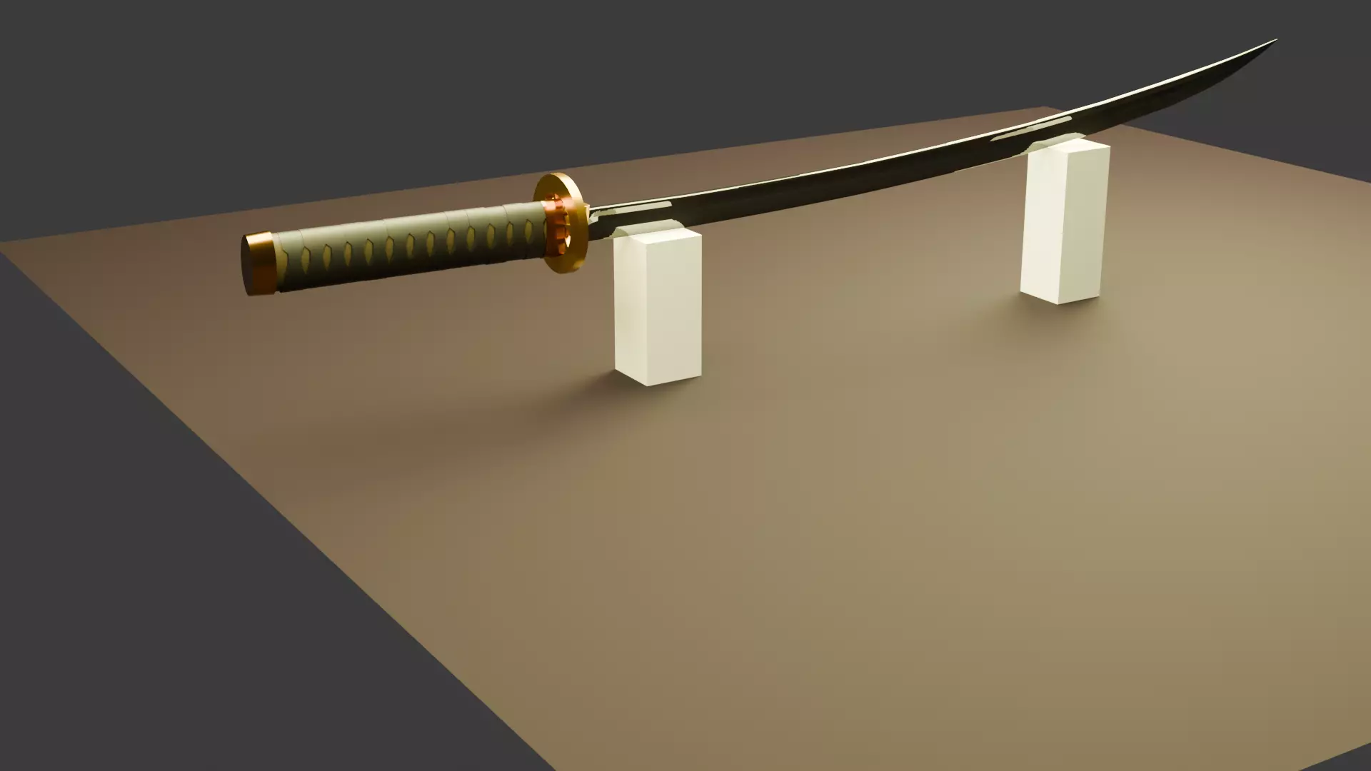 Low-Poly Katana 3D Model Low-poly 3D model_0