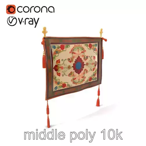 Ornate Medieval Tapestry Embroidery model pack