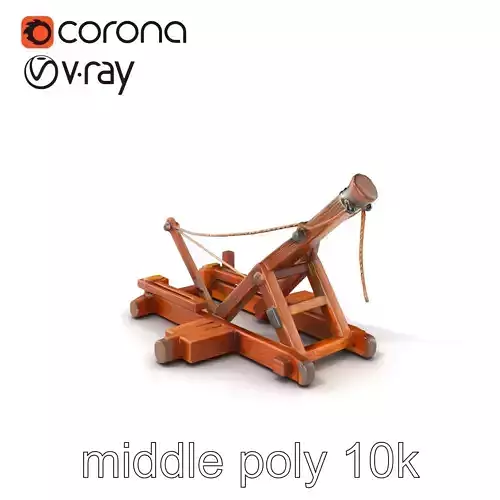Medieval Catapult Model Pack with Detailed Wood and Metal Textures
