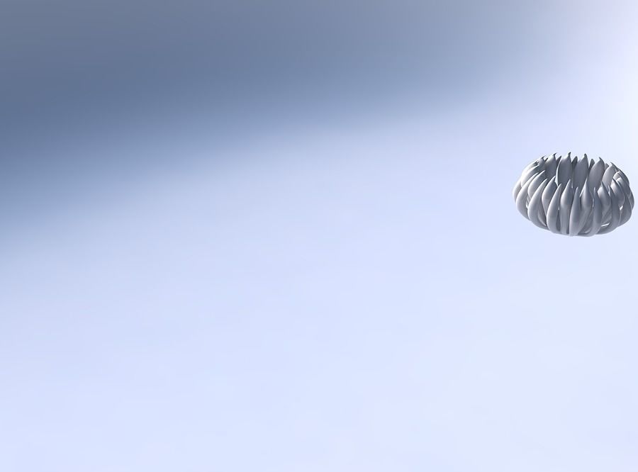 Bowl two layered flower long neck 3D print model_3